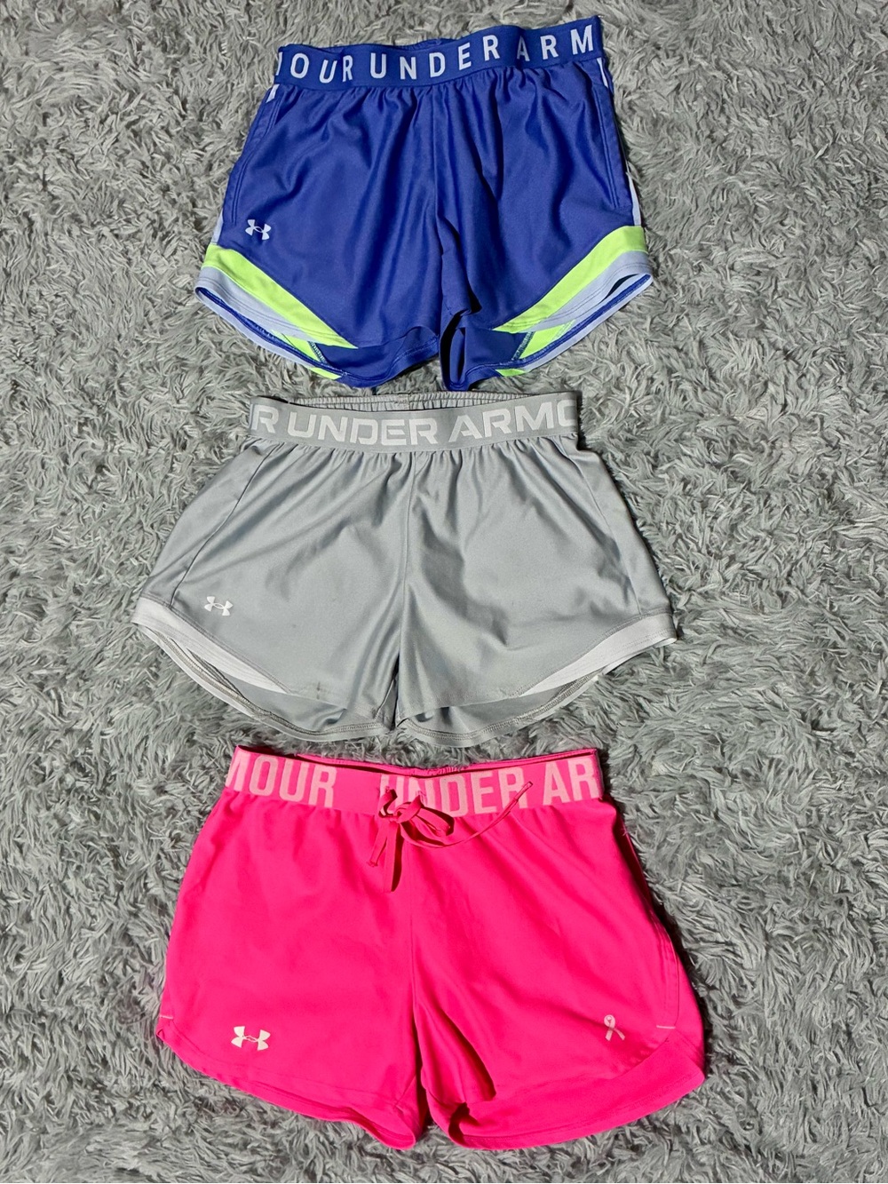 NEW Under Armour bundle of logo gym running shorts retro style XS